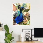 Poster en mosaïque Peacock coloré (Bureau à domicile)
