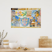 Poster en mosaïques de Park Guell (Cuisine)