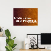 Poster En ne se préparant pas (Bureau à domicile)