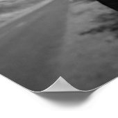 Poster en noir et blanc de la fleur hawaïenne (Coin)