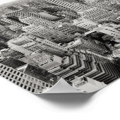 Poster en noir et blanc New York Manhattan (Coin)