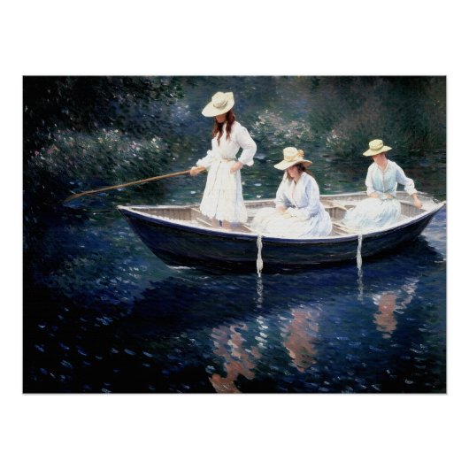 Poster En Norvégienne Bateau à Giverny (Devant)