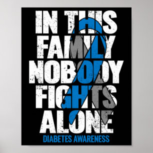 Poster En novembre, nous avons Wear Blue T1D T2D Diabète