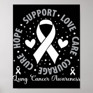 Poster En Novembre Nous Portons Blanc Cancer Du Poumon Se