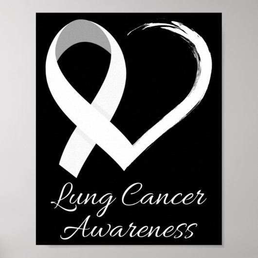 Poster En Novembre, Nous Portons Blanc Lung Cancer Sensib (Devant)