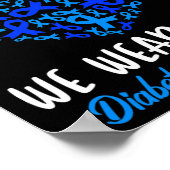 Poster En Novembre Nous Portons Bleu Cure Diabète Sensibi (Coin)