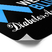Poster En Novembre Nous Portons Bleu Diabète Sensibilisat (Coin)