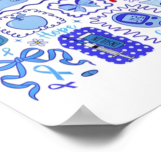 Poster En Novembre, Nous Portons Bleu Lutte De Sensibilis (Coin)