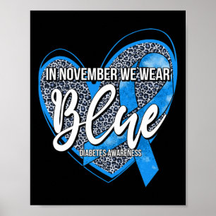 Poster En Novembre Nous Portons Bleu Mois de sensibilisat