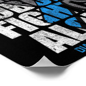 Poster En Novembre Nous Portons Bleu T1d T2d Diabète Diab (Coin)