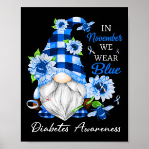 Poster En Novembre, Nous Portons Blue Gnome Sensibilisati