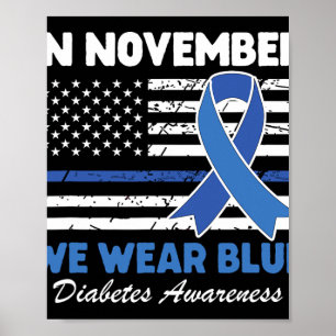 Poster En Novembre, Nous Portons Le Ruban De Sensibilisat