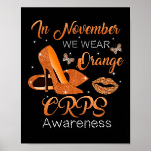Poster En Novembre Nous Portons Orange High Talons Chauss