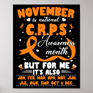 Poster En Novembre Nous Portons Orange Ribbon Crps Sensib