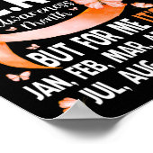 Poster En Novembre Nous Portons Orange Ribbon CRPS Sensib (Coin)