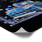 Poster En novembre, nous portons un camion bleu de sensib (Coin)