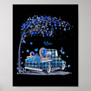 Poster En novembre, nous portons un camion bleu de sensib