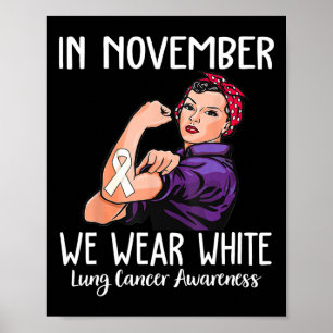 Poster En Novembre, Nous Portons Une Sensibilisation Blan
