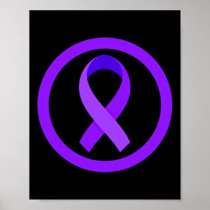Poster En Novembre Nous Portons Violet Cancer Pancréatiqu