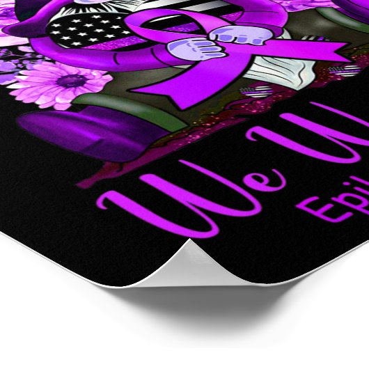 Poster En Novembre Nous Portons Violet Gnome Ribbon Epile (Coin)