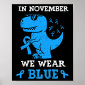Poster En novembre We Wear Blue Diabete Awareness Trex D (Devant)