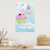 Poster en nuage de Cupcake Dreams (Cuisine)