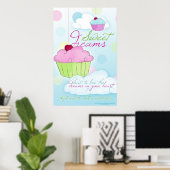 Poster en nuage de Cupcake Dreams (Bureau à domicile)