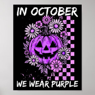 Poster En Octobre Nous Portons Du Violet Violence Domesti