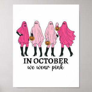 Poster En Octobre Nous Portons Le Cancer Du Sein Rose Drô