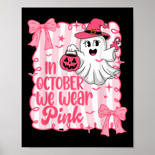 Poster En Octobre Nous Portons Le Ghost Ghost Cancer Awar