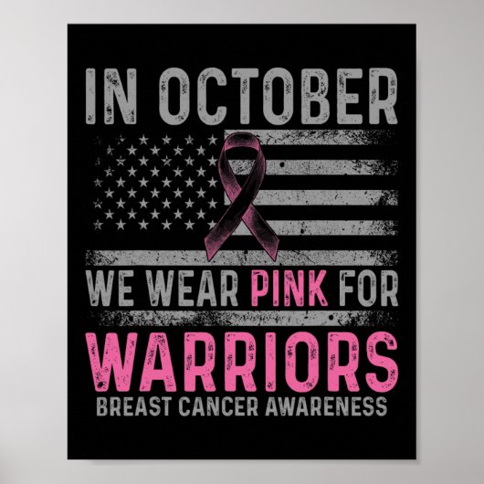 Poster En Octobre Nous Portons Le Rose Faire Des Progrès (Devant)
