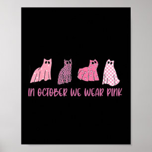 Poster En Octobre Nous Portons Nk Ghost Chats Cancer Du S