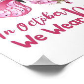 Poster En octobre nous portons papillon rose floral migno (Coin)