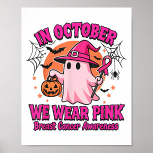 Poster En Octobre, Nous Portons Pink Breast Cancer Sensib