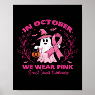 Poster En Octobre, Nous Portons Pink Breast Cancer Sensib