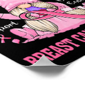 Poster En Octobre Nous Portons Pink Gnome Certifié Cancer (Coin)