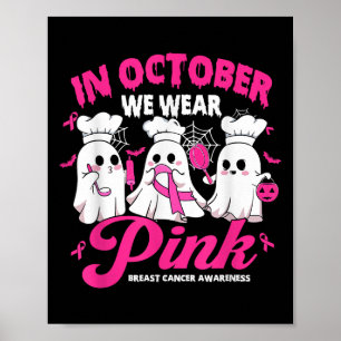 Poster En Octobre Nous Portons Pink Lunch Lady Cancer Du 
