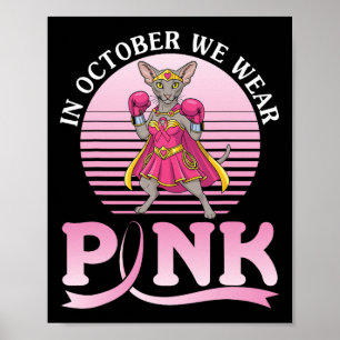 Poster En Octobre Nous Portons Rose Oriental Shorthair Gu