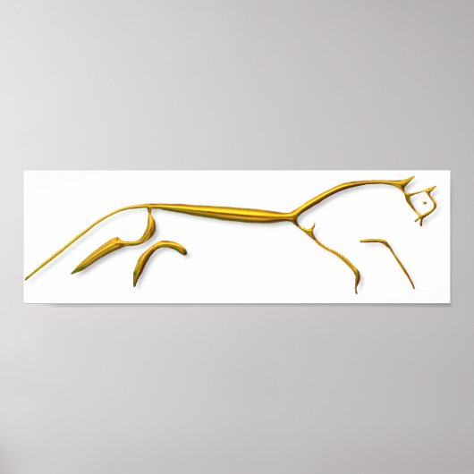 Poster en or Uffington Horse (Devant)