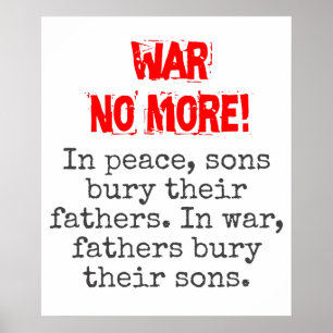 Poster En Paix, Les Fils Enterrent Leurs Pères - Citation