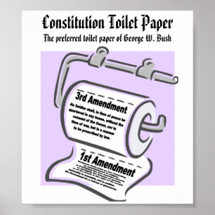 Poster en papier toilette de la Constitution