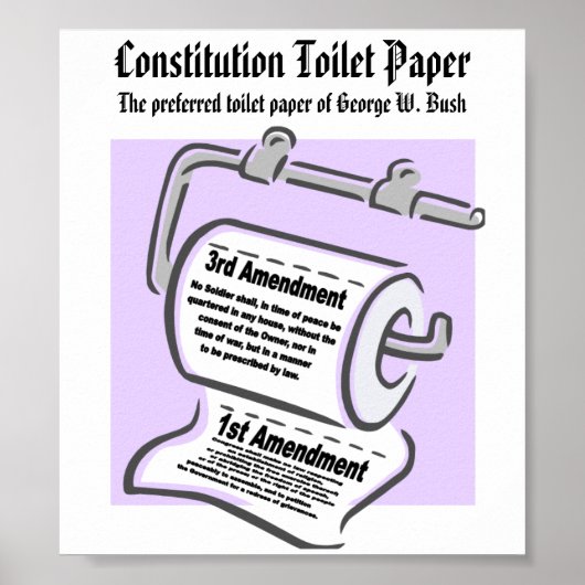 Poster en papier toilette de la Constitution (Devant)
