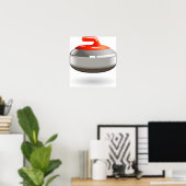 Poster en pierre de curling (Bureau à domicile)