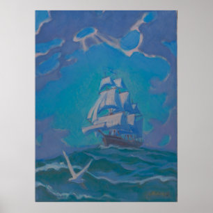 Poster En pleine voile - Kulhanek Art Nautique