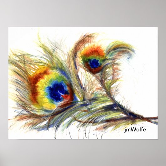 Poster en plume de Peacock "Mind's Eye" (Devant)