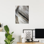 Poster en plumes blanches et noires (Bureau à domicile)