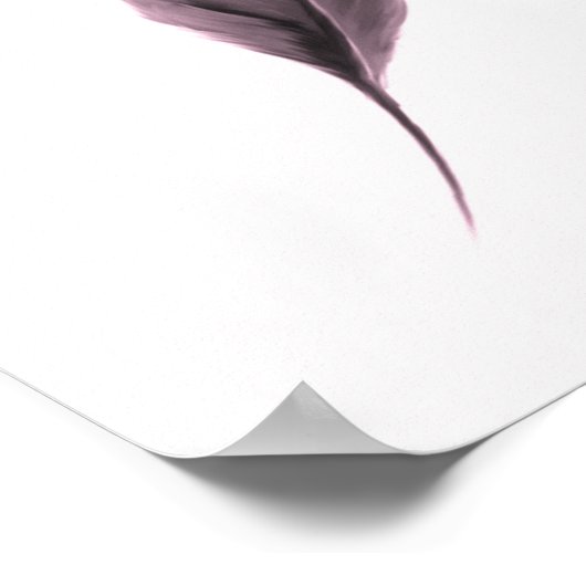 Poster en plumes minimaliste (Coin)