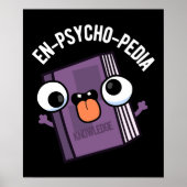 Poster En-psycho-pedia Funny Encyclopedia Pun Dark BG (Devant)