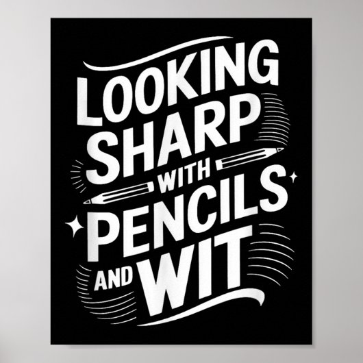 Poster En Regardant Sharp Avec Crayons Et Avec Esprit (Devant)
