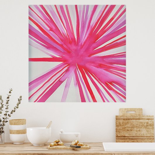 Poster en rose (Cuisine)